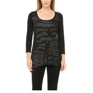 Armani Exchange black & silver tunic